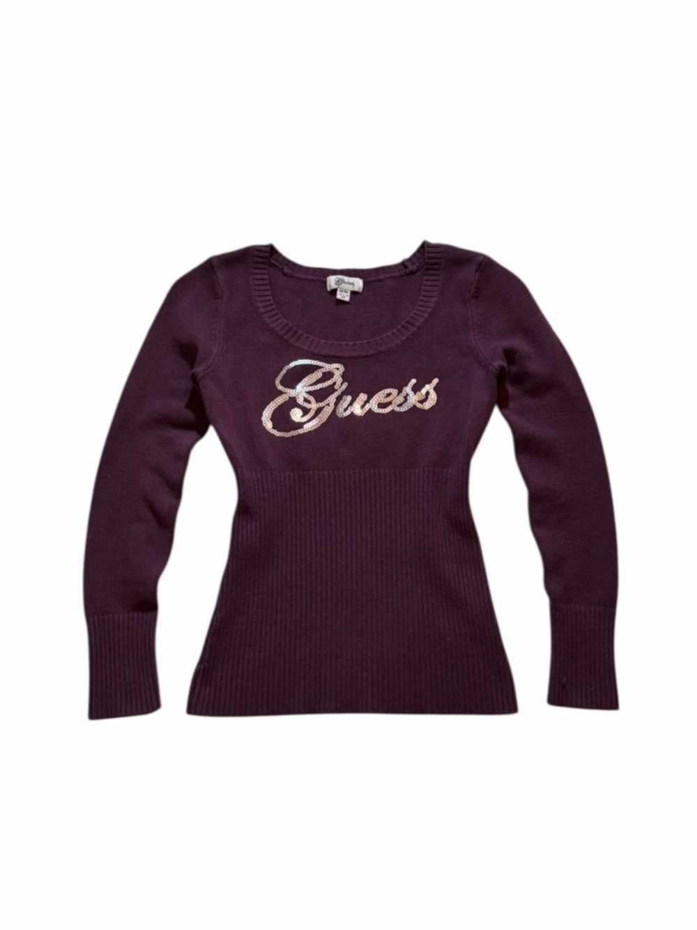Guess Plum Logo Sweater size M